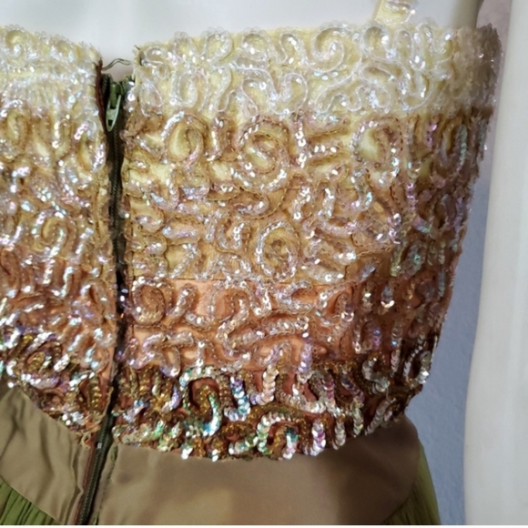 Vintage 60s Emma Domb Ombre Sequins Gown - Picture 5 of 5